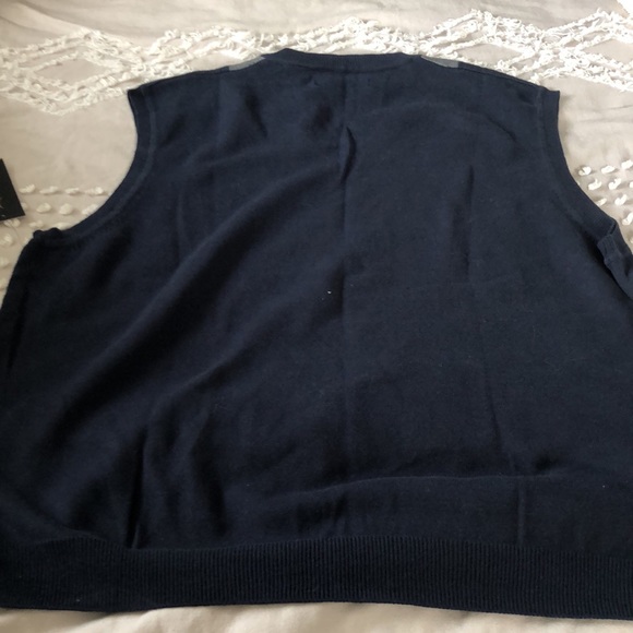 Men’s V-neck blue and grey cotton vest. Brand new with tags - Picture 2 of 5